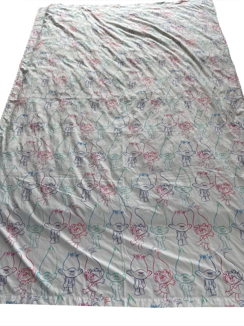 Dreamworks Animation Trolls Flat Sheet and Pillow Case Bedding